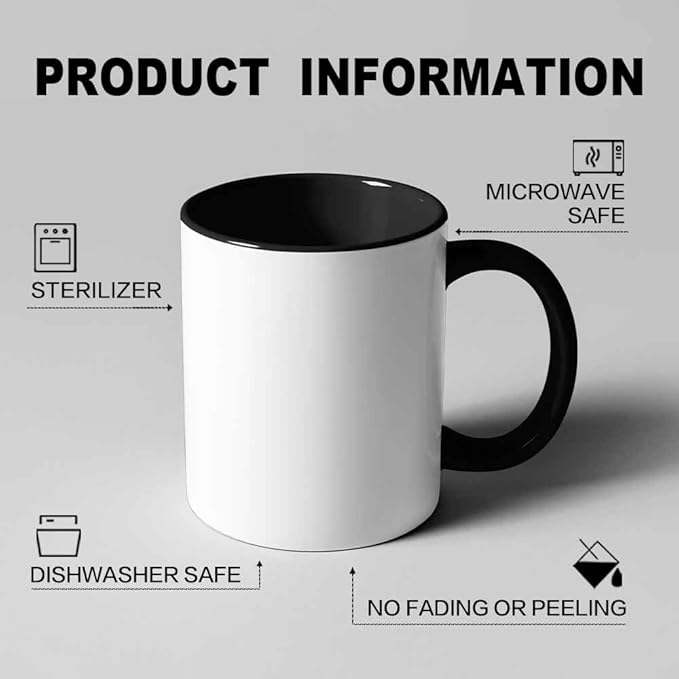 Custom Mug, Customized Photo Coffee Mug, Personalized 11 Oz Ceramic Mug with Photo, Taza Personalizadas for Men Women Family