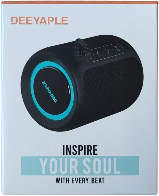 Bluetooth Speaker Wireless,IP67 Waterproof & Dustproof Portable Speaker with Lights,15W Loud Stereo Sound, 2500mAh Battery All Day Playtime, TWS Pairing, BT5.3, Home/Party/Outdoor/Beach (Blue Black)