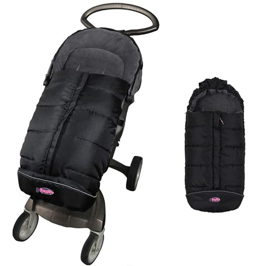 German Designed Universal Stroller Footmuff, 2 Way Zippers Style Easy for Baby in&Out, Length Extensible,Temperature Adjustable Footmuff Fits Baby Growth,Reflective Strips Around Bunting Bag