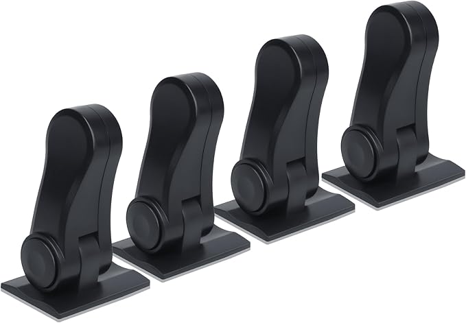 Child Proof Door Lever Lock - 4 Pack - Door Locks for Kids Safety - Door Knob Child Proof - Baby Proofing 3M Adhesive - Door Handle Child Proof - Baby Safety Locks for Toddlers - Black