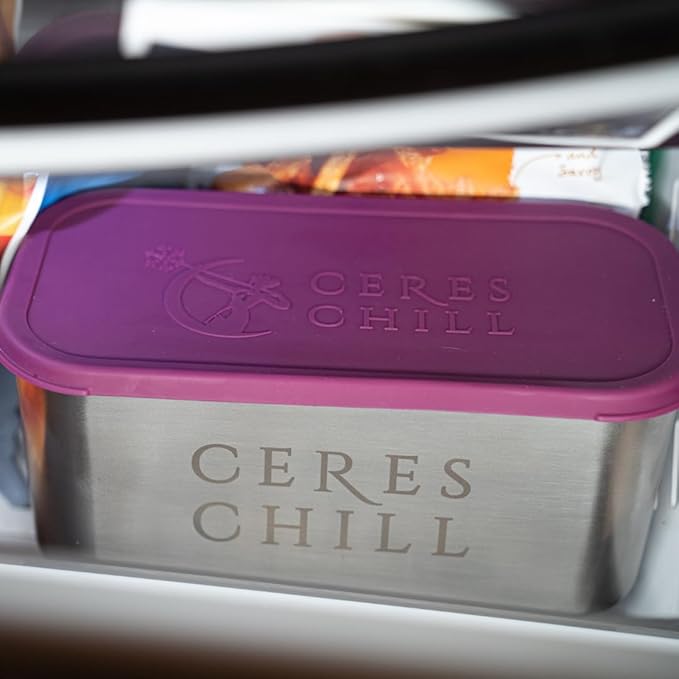 CERES CHILL The Milkstache Luxe Reusable Breastmilk Freezer Storage Container - 1/2 Ounce Cubes fit Any Baby Bottle, Freezing Pumped Milk has Never Been Easier (Stainless Steel), 1 Count