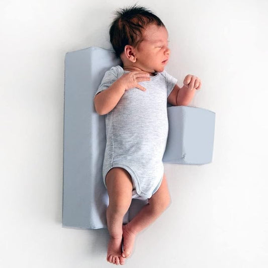 Baby Side Sleeper Weddge Adjustable Soft and Breathable Pillow Blue