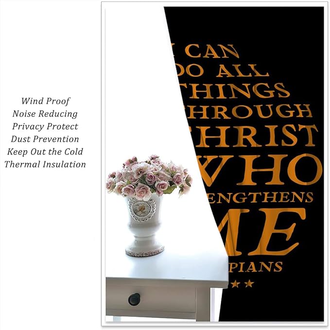 Basketball Blackout Curtains for Boy Girl Room Darkening Decor,Sport Theme and Motto Dark Background Bedroom Living Room Home Rod Pocket Thermal Insulated Window Curtain/Drapes Panel,72x63 Inch…