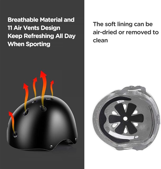 DaCool Kids Bike Helmet Set Skateboard Knee Pads - Kids Helmet Elbow Pads Wrist Guards Adjustable for 3~10yrs Girl Boy Kids Protective Gear Set for Sport Cycling Bike Roller Skating Scooter