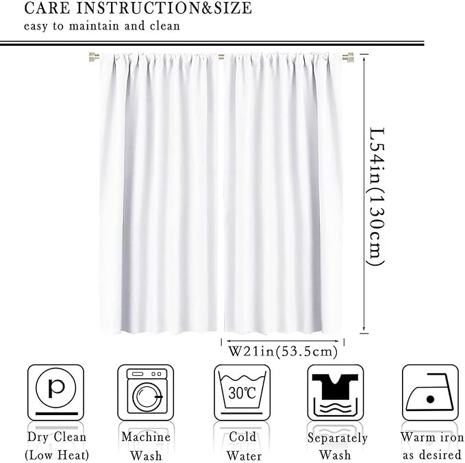 Cartoon Dinosaur Curtains for Kids Boys Girls Home Decor Childish Cute Dino Animals Print Pattern Rod Pocket Blackout Window Drapes for Nursery Baby Bedroom Playroom W21xL54in 2 Panels