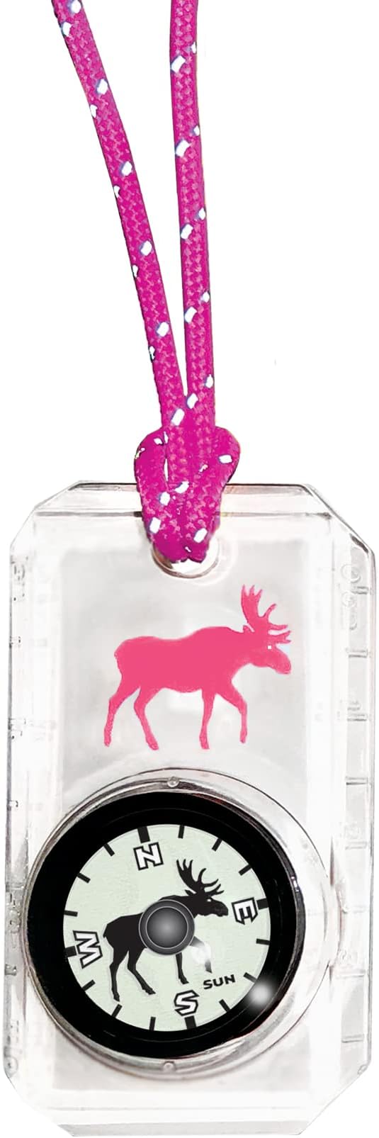 Big Discoveries Wildlife Compass for Kids - Children's Compasses for Camping, Hiking, and Exploring | Break-Away Neon Lanyard