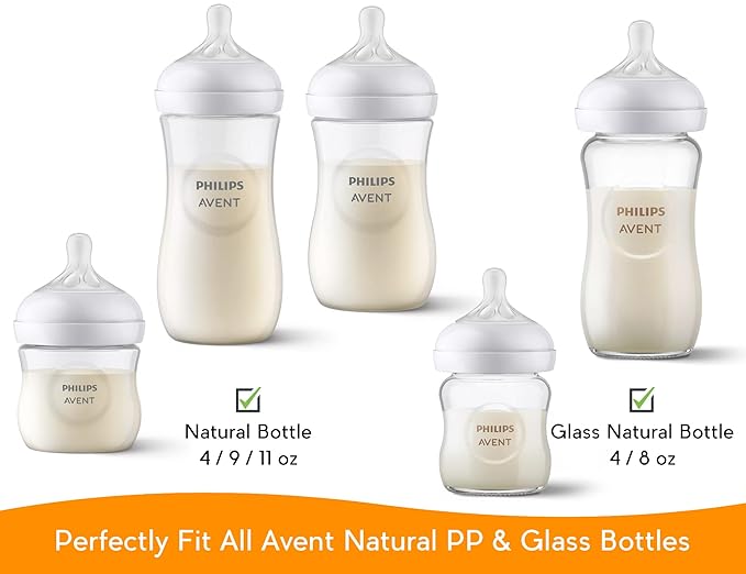 Baby Bottle Handles for Philips Avent Natural Baby Bottles, Compatible Avent Bottle Holder for Baby, 2 Count