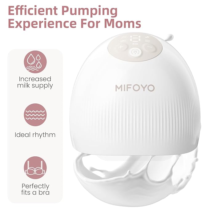 Breast Pump Wearable Breast Pumping: Electric Breast Pumps Hands Free Breastfeeding Pumps with 4 Modes & 9 Levels - Rechargeable Milk Pump, Smart Display for Moms, 24mm 2 Pack