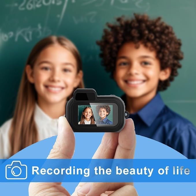 Keychain Camera, World's Smallest 1080P Hd Mini Camera llavero,Keychain Photo/Video Camera, Retro Portable Mini，100 Mins Battery Life, for Students, Kids (No Memory Card)