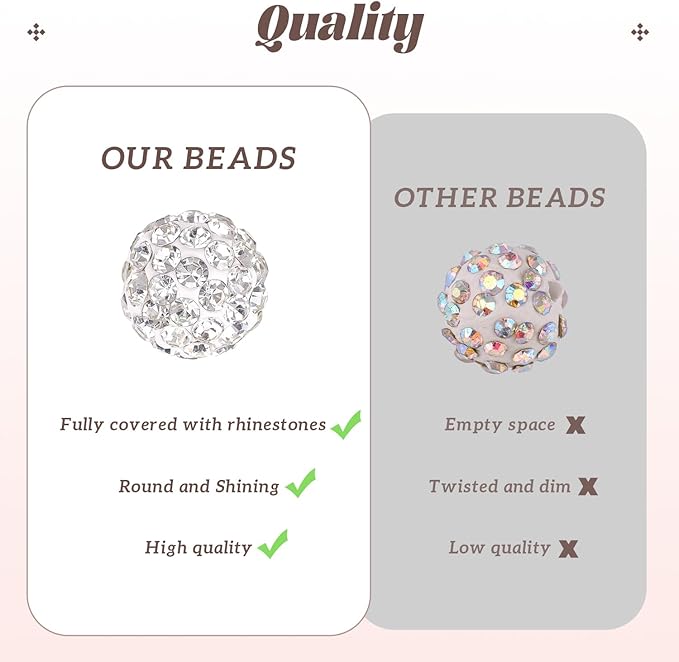 160pcs 10mm Rhinestone Beads for Jewelry Making, Aquamarine Shiny Round Disco Ball Beads Bulk, Sparkle Crystal Clay Christmas for Bracelet Baseball Necklace Earring Crafting and DIY