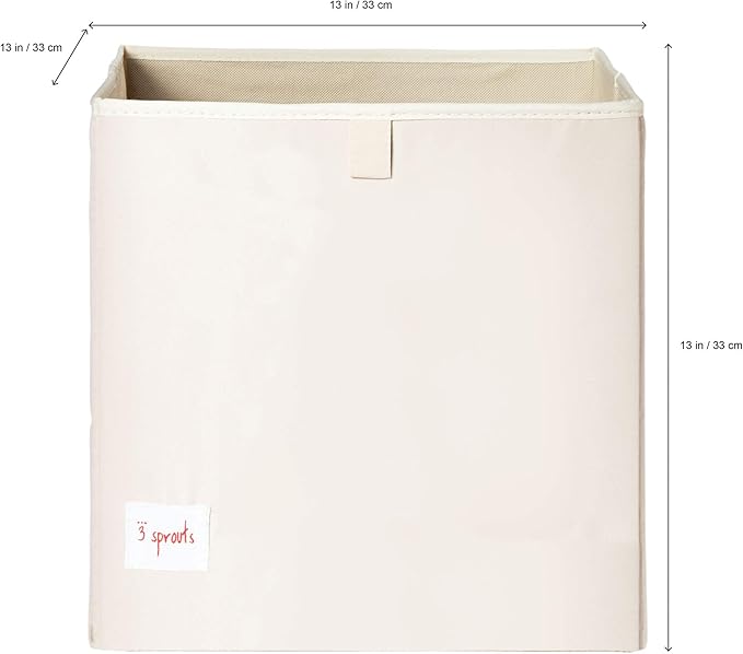 3 Sprouts Toy Storage Organizer: Toy Box Cube Organizer for Playroom, Nursery - Foldable Storage Bin - Sheep