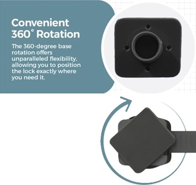 Cabinet Locks Baby Proofing (6-Pack Black) - Child Proof Cabinet Locks, No Drilling, Easy Installation, Adjustable & Reusable, Drawer Locks Baby Proofing