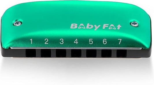 BabyFat 7 Hole Blues Mini Harmonica Set,Diatonic Harmonica with free lanyards,Easy-playing Musical Instrument(Key of F)