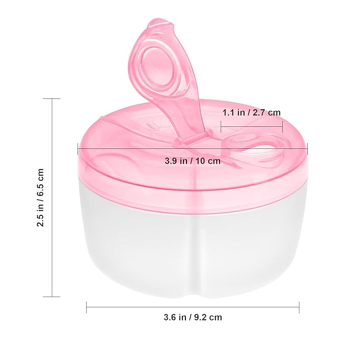 Accmor Baby Formula Dispenser On The Go, Formula Container to Go, Non-Spill Rotating Three-Compartment Formula Dispenser and Snack Storage Container for Infant Toddler Traveling