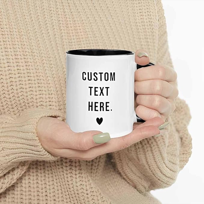 Custom Mug, Personalized Birthday Coffee Mug, Customized 11 Oz Ceramic Mug with Text, Taza Personalizadas for Men Women