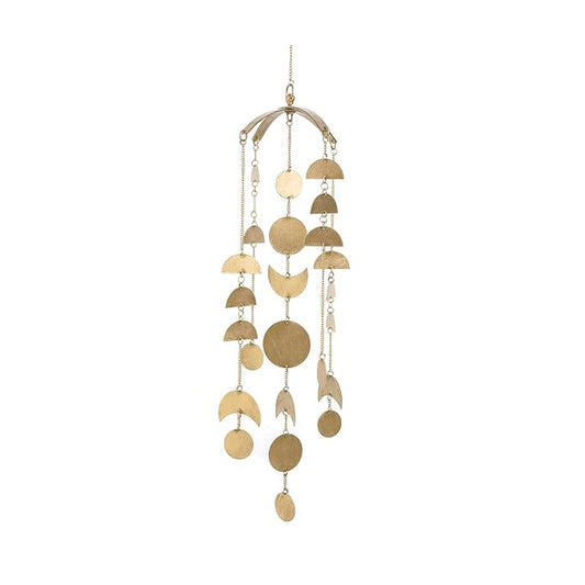 Crane Baby Brass-Finished Lunar Ceiling Hanging for Nursery, Lunar Nursery Decor for Boys and Girls, Ceiling Hanging for Kids Room, 6 X 6 X 36