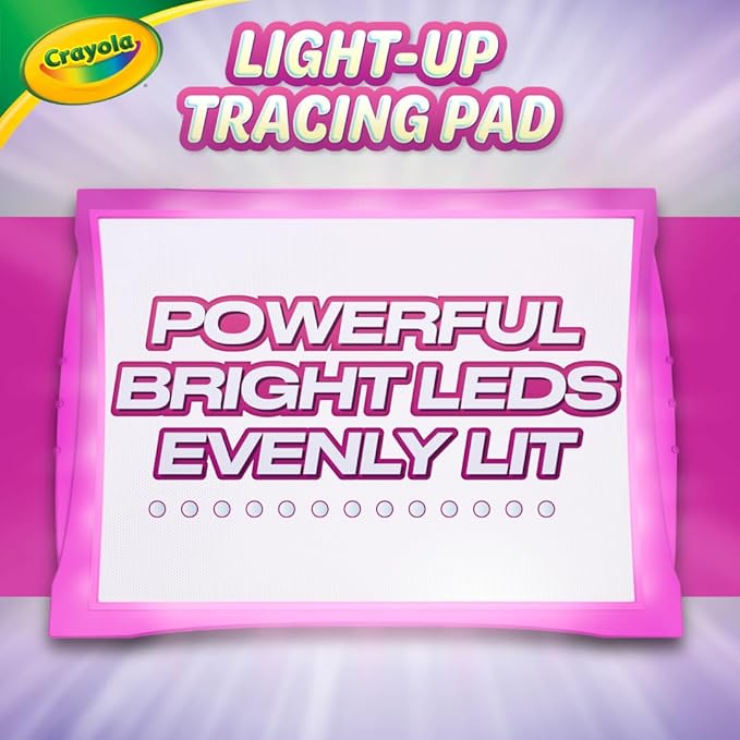 Crayola Light Up Tracing Pad - Pink, Writing & Drawing Art Kit for Kids, Kids Toys & Games, Tracing Light Box, Sketching Gifts for Girls & Boys, 6+ [Amazon Exclusive]