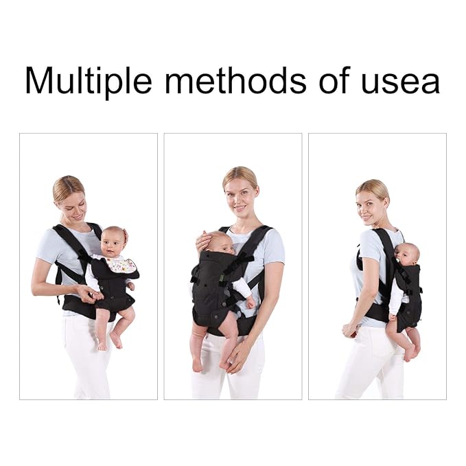 Baby Carrier Wrap,Baby Carriers Newborn to Toddler,Cozy Baby Holder Carrier Lightweight,Adjustable Baby Sling Support for Infant 7-45lbs Girl and Boy,Front Back All Positions,Shower Gift-Black