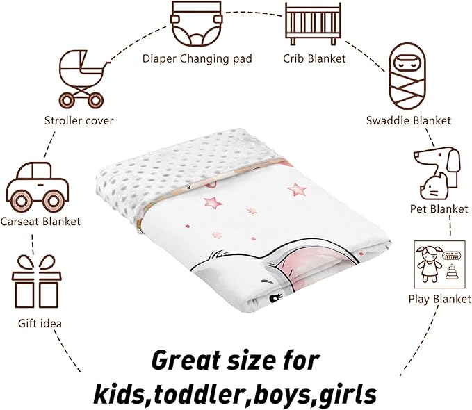 Custom Name Crib Bedding Set - Starry Sky Elephant Design, Personalized Baby Nursery Bedding 3-Piece Set– Soft Blanket, Fitted Sheet, Changing Pad Cover – for Newborns Girls Nursery Gifts