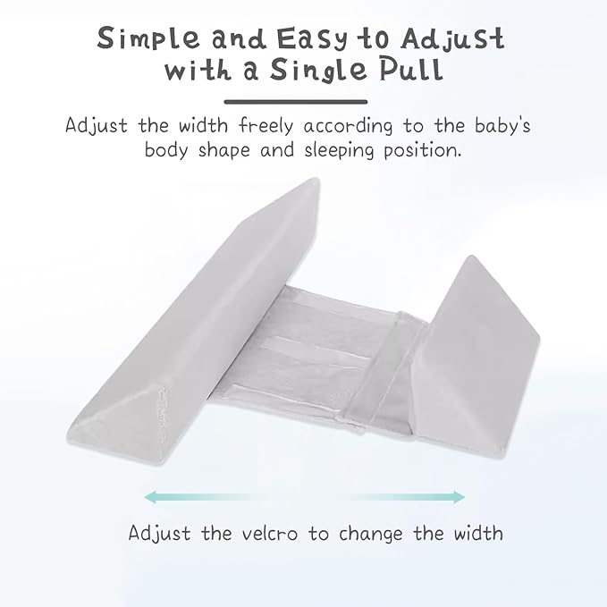 Baby Side Sleeper Weddge Breathable Pillow, Removable and Washable Breathable Bedding Set