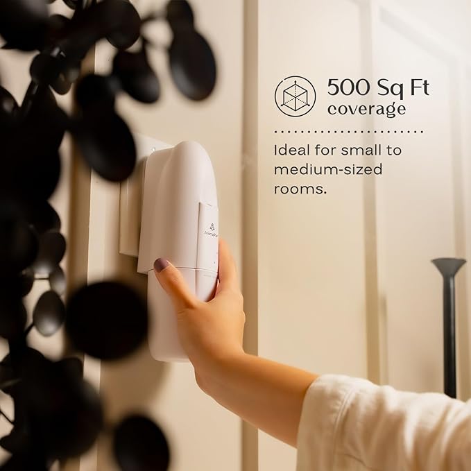 AromaPlan Authentic 2025 Upgraded Plug in Waterless Diffuser (2 Fragrances Included)-Cold Air & Nanotechnology Diffusers for Home & Office- Silent Wall Diffuser Plug in (2 Devices +2 Scents)