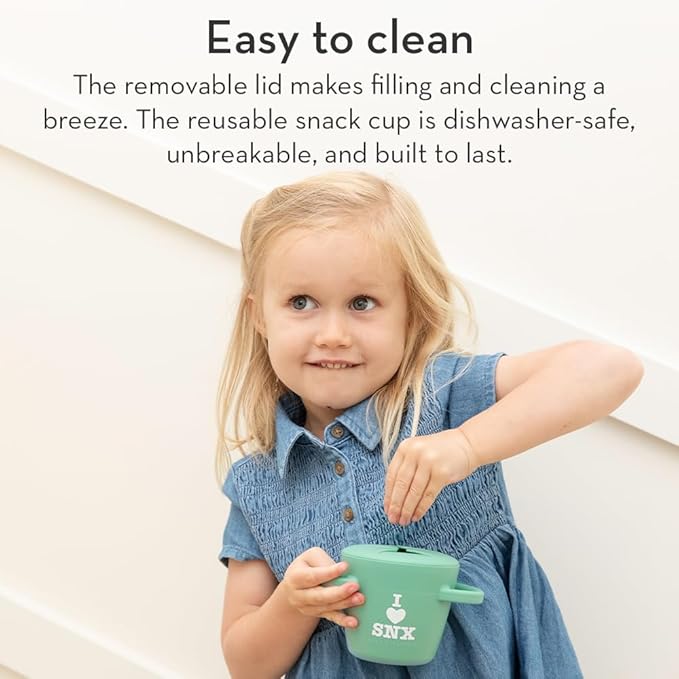 Bella Tunno Snack Cups for Toddlers, Silicone Spill Proof Food Container with Lid, Babies & Kids 6-12 Months, Baby Got Snacks