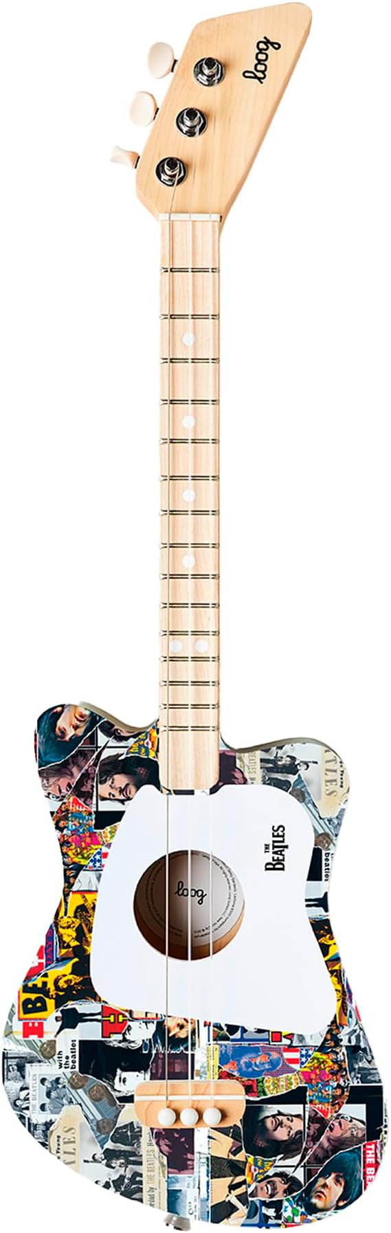 Beatles + Loog Mini Acoustic Guitar for Kids Toddler Children Ages 3+ (Anthology)