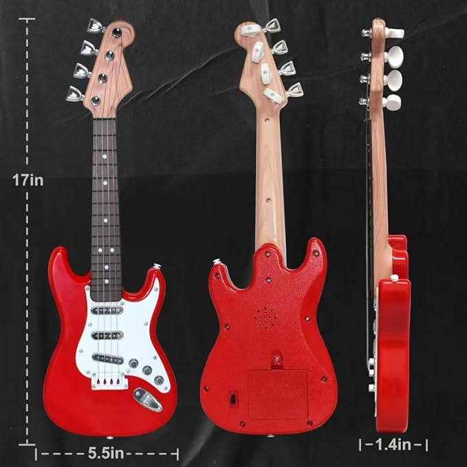 16inch Mini Guitar Toy for Kids and Beginners, Electric Guitar with Strap for Toddlers and Boys and Girls Instrument Toys