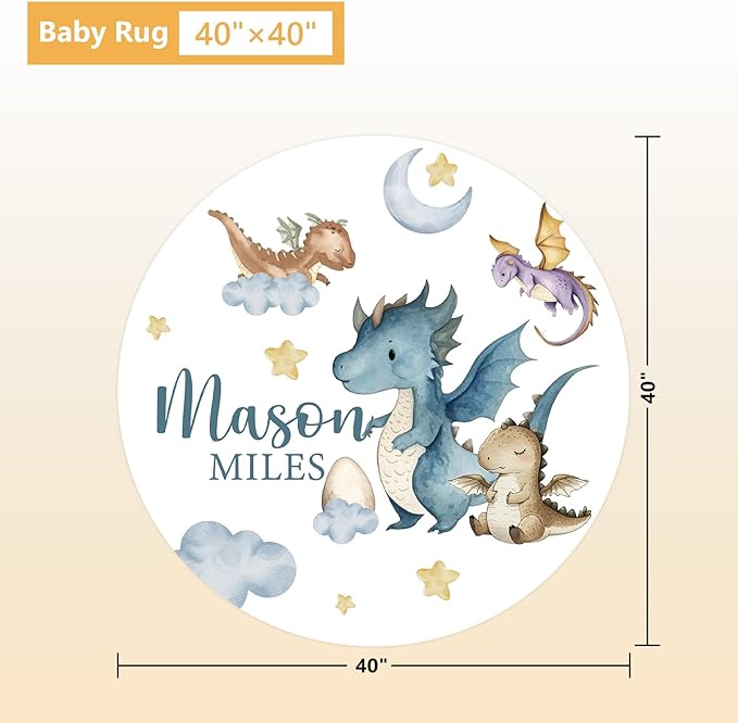 Custom Baby Crib Bedding Set, 5 Pcs Personalized Name Baby Crib Sets for Infant Toddler, Blue Dinosaur Nursery Bedding Set for Baby Boy, Double Layer Baby Bedding Sets Customized Gifts