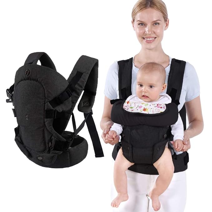 Baby Carrier Wrap,Baby Carriers Newborn to Toddler,Cozy Baby Holder Carrier Lightweight,Adjustable Baby Sling Support for Infant 7-45lbs Girl and Boy,Front Back All Positions,Shower Gift-Black