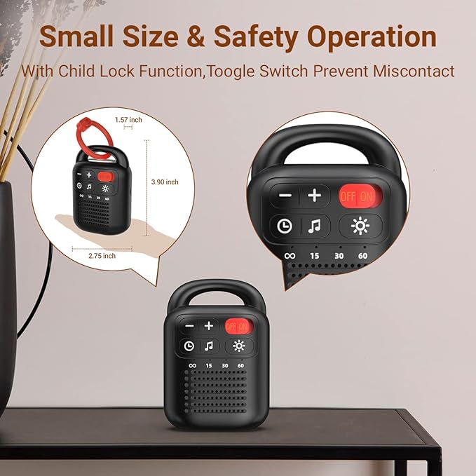 ColourNoise Portable Sound Machine White Noise Machine Rechargeable with 30 Soothing Sounds Adjustable Volume Night Light 4 Timer Functions Compact Suitable for Baby Kids Adults Sleep and Travel