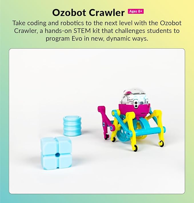 Crawler for Evo Robot - Interactive Programming Accessory, Enhances STEM Education, Develops Critical Thinking, Ideal for Kids Ages 8-13, Surprise Colors, 6 Kits, Evo Required Not Included