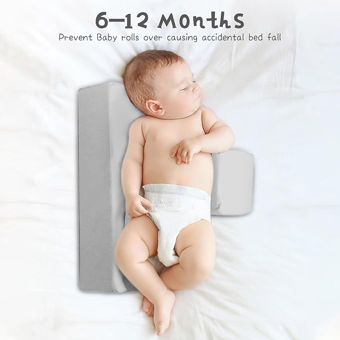 Baby Side Sleeper Weddge Breathable Pillow, Removable and Washable Breathable Bedding Set Collection Size Memory Foam (Adjustable Fill) Bed Pillows Set