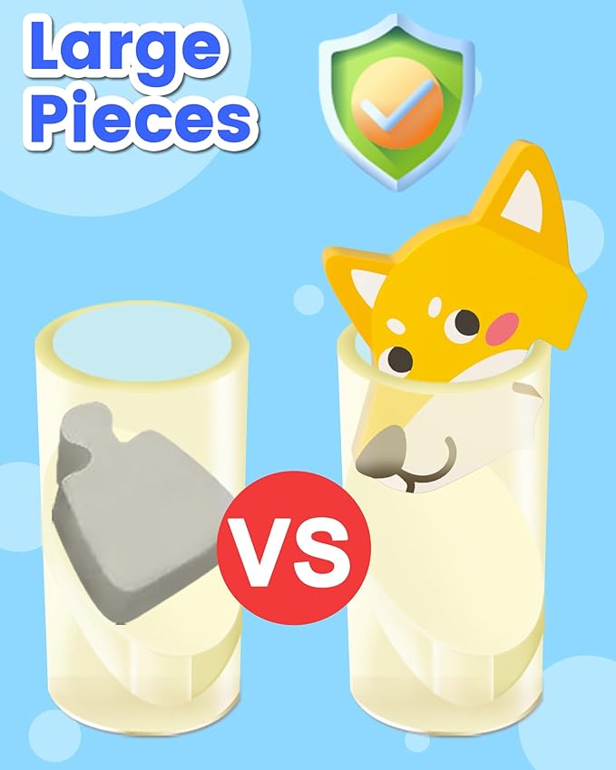 Benresive Wooden Toddler Puzzles, Montessori Toys for 1 2 3 Year Old Boys, Toys for 1 2 3 Year Old Boy Birthday Gifts, 12 Pack Vehicle Toddler Learning Educational Puzzles