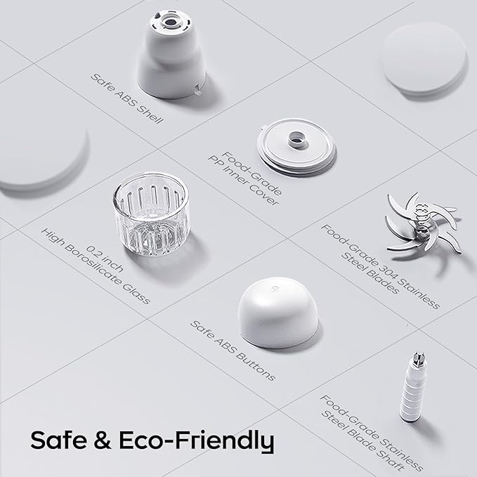 Bc Babycare Baby Food Maker-Baby Food blender for Fruit, Vegatable & Meat,Mini Food Processor for Potatoes, Grapes & Strawberries,White,10oz