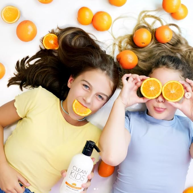 Clean Kids Naturally Tropical Shampoo- EWG Verified, All-Natural, Coconut-free, Gluten-free, Vegan, and Cruelty-free, Paraben-Free (16 Fl Oz, Orange Burst)