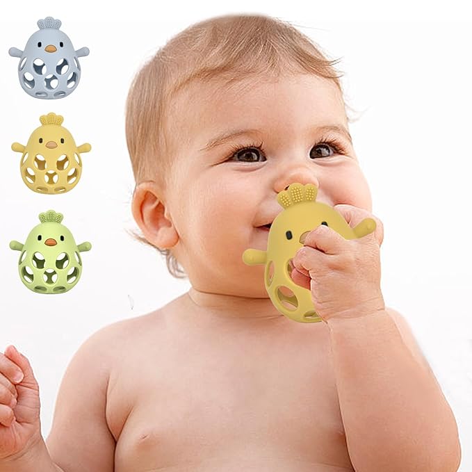 Baby Teething Toys, Teething Toys, Teethers for Babies 3-6 Months, Baby Chew Toys, BPA Free Teether Mitten with Soft Texture for Sensory Exploration and Itching Teething Relief