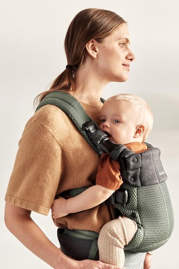BabyBjörn Baby Carrier Harmony, Dark Green, 3D Mesh | 3-in-1 Ergonomic Baby Carrier; Newborn, Facing-in, Outward-Facing, and Back Carrying Positions Supported (7-40 lbs), Newborn to Toddler