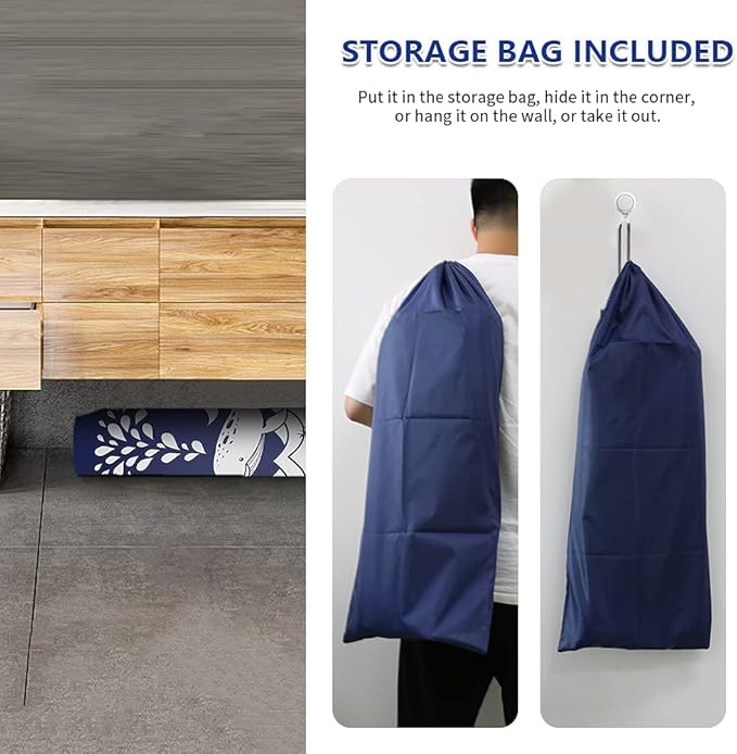 BESTHLS Foldable Bathtub Portable Soaking Bath Tub,Eco-Friendly Bathing Tub for Shower Stall (Blue Whale-1)