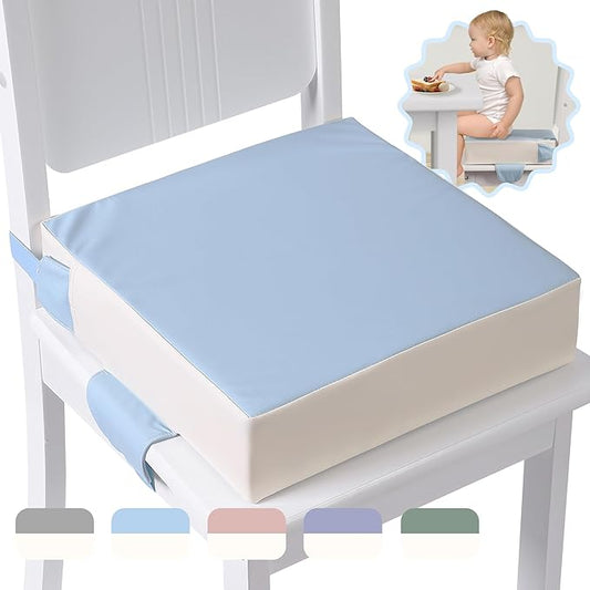 Booster Seat for Kitchen Chair with Adjustable Straps, Toddler Booster Seats for Dining Table Portable for Travel Camping Eating, Booster Cushion for Table for Baby Child Infant Kid Boy Girl