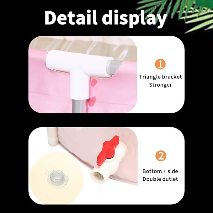 BESTHLS Portable Bathtub for Adult, Foldable Bathtub Folding Soaking Bath Tub,Eco-Friendly Bathing Tub for Shower Stall (Large, Green)