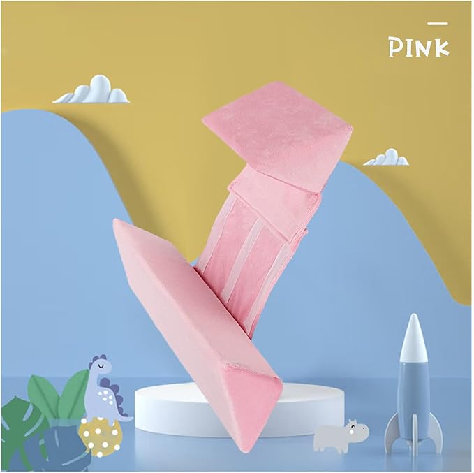 Baby Side Sleeper Weddge Breathable Pillow, Removable and Washable Breathable Bedding Set Bedding for Back, Stomach or Side Sleepers