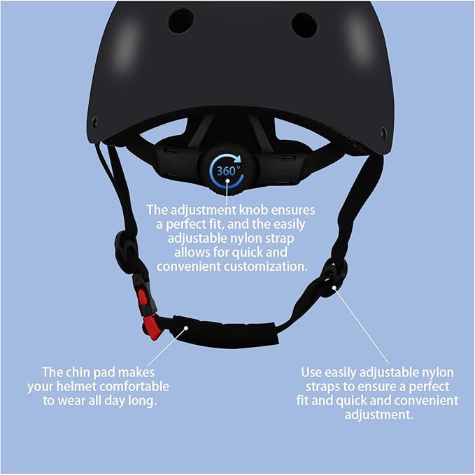 Color Gradient Adjustable Kids' Helmet with Knee & Elbow Pads Set | Multi-Sport Safety Gear for Boys & Girls Ages 5-14 | Skateboarding, Scooters, Roller & Inline Skating, Longboarding