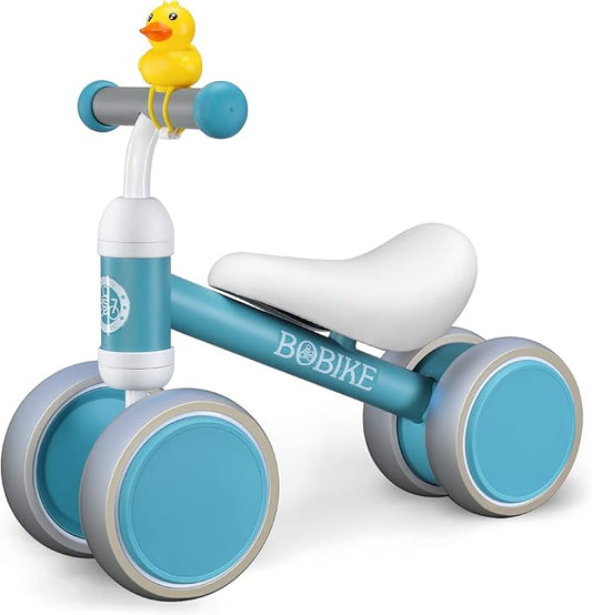 Baby Balance Bike Toys for 12-36 Months Kids Toy Boy and Girls Gifts Toddler Best First Birthday Gift Children Walker No Pedal Infant 4 Wheels Bicycle (Classic, Light Blue)