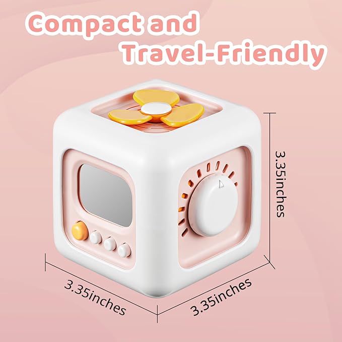 Busy Cube Toys for 1 Year Old Girl Gifts, Montessori for Baby Girl, Travel Sensory Toys for Toddlers 1-3, Learning Fine Motor Skills| 1st Birthday Girl Gifts 12 Months +