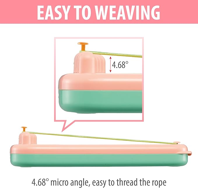 Chilpals Friendship Bracelet Making Kit for Girls,Arts and Crafts for Kids Ages 8-12,Birthday Gifts Ideas for Girl 7 8 9 10 11 Year Old - 2 in 1 Bracelets String Maker Toys Set (Pink)