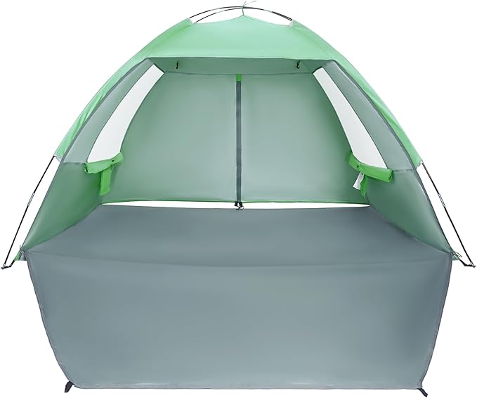 CAMEL CROWN Beach Tent UPF 50+ Sun Shelter for 2/3/5/6 Person, Lightweight Portable Sun Shade with Sand Anchor, Family Beach Day & Outdoor Adventures