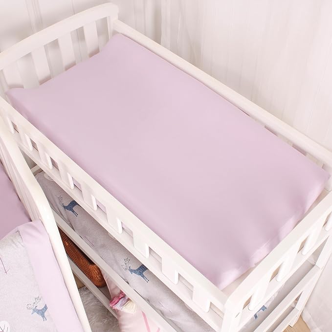 CaSaJa 4-Piece Crib Bedding Set for Boys and Girls, Nursery Baby Bedding Set Including Quilted Comforter with Fitted Crib Sheet and Changing Pad Covers, Reversible Quilt Design, Reindeer Forest