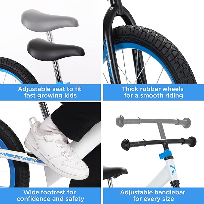 Balance Bike: for Big Kids Aged 4, 5, 6, 7, 8 and 9 Years Old - No Pedal Sport Training Bicycle | 16inch Wheel