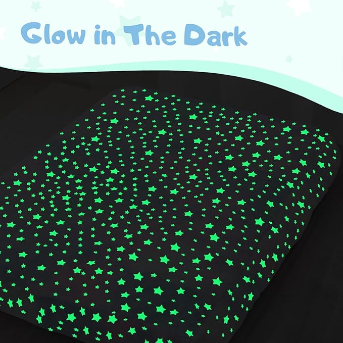 COMAX Kids Bean Bag Chair Turn into Beanbag Bed, Unicorn Toddler Bean Chair for Girl Boy Sleeping, Lazy Children Sofa Couch with Filler, Convertible Child Floor Mattress, Colorful Star